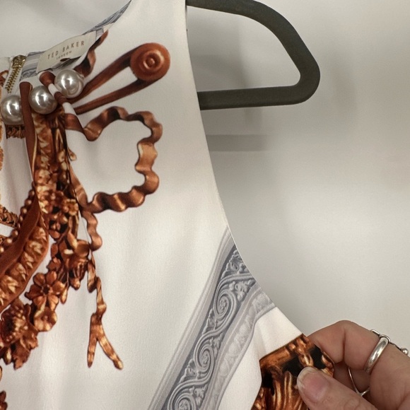 Unique Ted Baker Pearl Accent Neck Pencil Dress - Picture 6 of 9